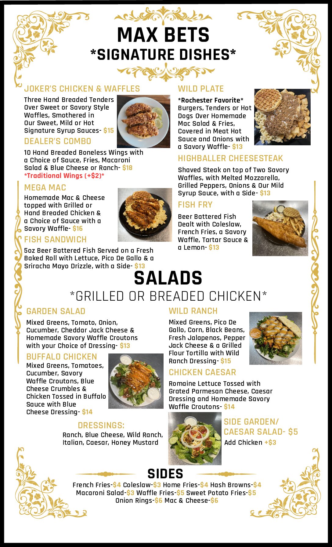 Waffles R Wild Foley Menu | wafflesrwild